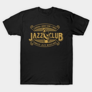 Vintage Jazz Club Retro Style T-Shirt